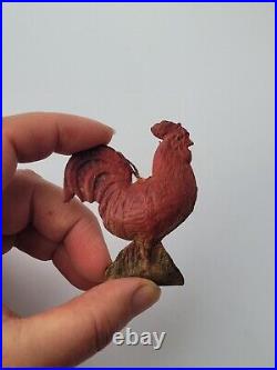 Vintage Antique German Dresden Cardboard Christmas Ornament Rooster 2 1/4/6cm Vintage Antique German Dresden Cardboard Christmas Ornament Rooster 2 1/4/6cm