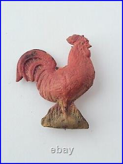Vintage Antique German Dresden Cardboard Christmas Ornament Rooster 2 1/4/6cm Vintage Antique German Dresden Cardboard Christmas Ornament Rooster 2 1/4/6cm
