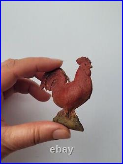 Vintage Antique German Dresden Cardboard Christmas Ornament Rooster 2 1/4/6cm Vintage Antique German Dresden Cardboard Christmas Ornament Rooster 2 1/4/6cm