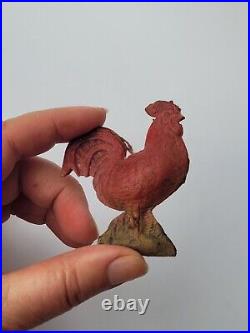 Vintage Antique German Dresden Cardboard Christmas Ornament Rooster 2 1/4/6cm Vintage Antique German Dresden Cardboard Christmas Ornament Rooster 2 1/4/6cm