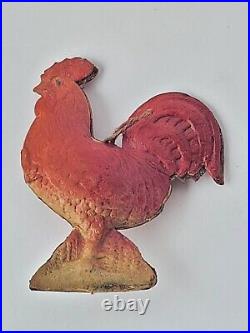 Vintage Antique German Dresden Cardboard Christmas Ornament Rooster 2 1/4/6cm Vintage Antique German Dresden Cardboard Christmas Ornament Rooster 2 1/4/6cm