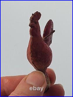 Vintage Antique German Dresden Cardboard Christmas Ornament Rooster 2 1/4/6cm Vintage Antique German Dresden Cardboard Christmas Ornament Rooster 2 1/4/6cm