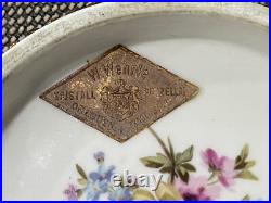 Vintage Antique German Dresden Porcelain Box with Courting Couple & Floral Dec