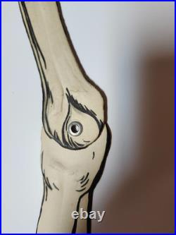 Vintage / Antique German Embossed Halloween Jointed Skeleton Decoration