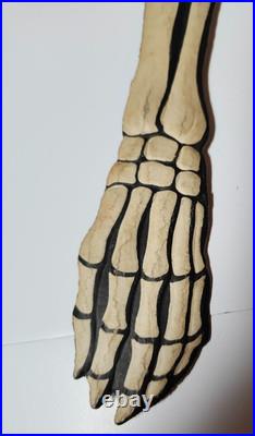 Vintage / Antique German Embossed Halloween Jointed Skeleton Decoration