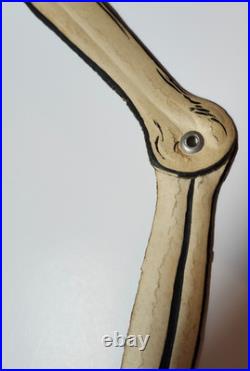 Vintage / Antique German Embossed Halloween Jointed Skeleton Decoration