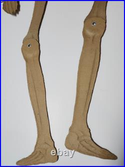 Vintage / Antique German Embossed Halloween Jointed Skeleton Decoration