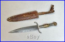 Vintage Antique German GCCo High Life Trench/Boot Dagger Knife Solingen WithSheath