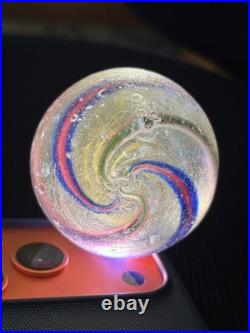 Vintage Antique German Handmade Swirl Marble Handmade Glass Marble 2.18