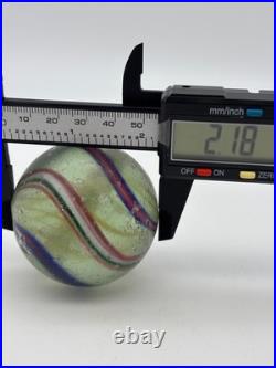 Vintage Antique German Handmade Swirl Marble Handmade Glass Marble 2.18