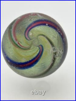 Vintage Antique German Handmade Swirl Marble Handmade Glass Marble 2.18