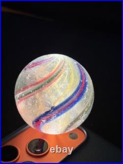 Vintage Antique German Handmade Swirl Marble Handmade Glass Marble 2.18