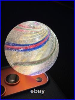 Vintage Antique German Handmade Swirl Marble Handmade Glass Marble 2.18