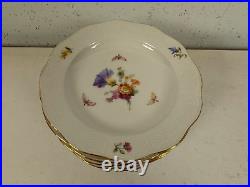 Vintage Antique German KPM Porcelain Set of 12 Plates Painted Floral Insect Dec Vintage Antique German KPM Porcelain Set of 12 Plates Painted Floral Insect Dec
