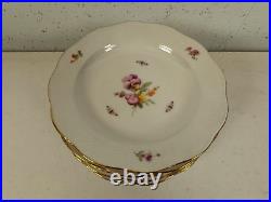 Vintage Antique German KPM Porcelain Set of 12 Plates Painted Floral Insect Dec Vintage Antique German KPM Porcelain Set of 12 Plates Painted Floral Insect Dec