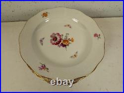 Vintage Antique German KPM Porcelain Set of 12 Plates Painted Floral Insect Dec Vintage Antique German KPM Porcelain Set of 12 Plates Painted Floral Insect Dec