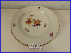 Vintage Antique German KPM Porcelain Set of 12 Plates Painted Floral Insect Dec Vintage Antique German KPM Porcelain Set of 12 Plates Painted Floral Insect Dec