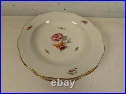 Vintage Antique German KPM Porcelain Set of 12 Plates Painted Floral Insect Dec Vintage Antique German KPM Porcelain Set of 12 Plates Painted Floral Insect Dec