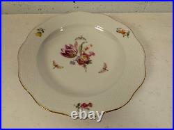 Vintage Antique German KPM Porcelain Set of 12 Plates Painted Floral Insect Dec Vintage Antique German KPM Porcelain Set of 12 Plates Painted Floral Insect Dec