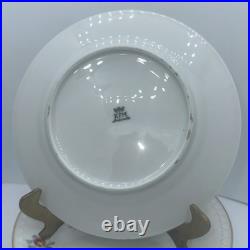 Vintage Antique German KPM Porcelain Set of 6 Plates Painted Floral Antoinette