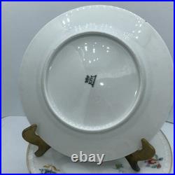 Vintage Antique German KPM Porcelain Set of 6 Plates Painted Floral Antoinette