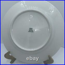 Vintage Antique German KPM Porcelain Set of 6 Plates Painted Floral Antoinette