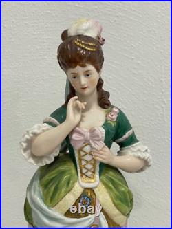 Vintage Antique German Kister Scheibe Alsbach Porcelain Figurine Woman & Cherub Vintage Antique German Kister Scheibe Alsbach Porcelain Figurine Woman & Cherub