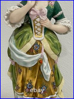 Vintage Antique German Kister Scheibe Alsbach Porcelain Figurine Woman & Cherub Vintage Antique German Kister Scheibe Alsbach Porcelain Figurine Woman & Cherub