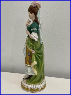 Vintage Antique German Kister Scheibe Alsbach Porcelain Figurine Woman & Cherub Vintage Antique German Kister Scheibe Alsbach Porcelain Figurine Woman & Cherub