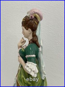 Vintage Antique German Kister Scheibe Alsbach Porcelain Figurine Woman & Cherub