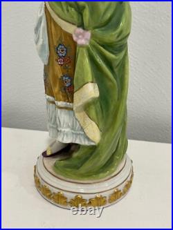 Vintage Antique German Kister Scheibe Alsbach Porcelain Figurine Woman & Cherub Vintage Antique German Kister Scheibe Alsbach Porcelain Figurine Woman & Cherub