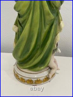 Vintage Antique German Kister Scheibe Alsbach Porcelain Figurine Woman & Cherub Vintage Antique German Kister Scheibe Alsbach Porcelain Figurine Woman & Cherub