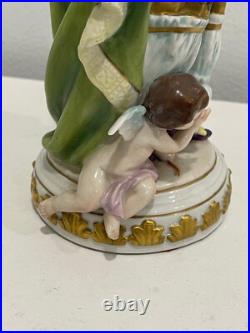 Vintage Antique German Kister Scheibe Alsbach Porcelain Figurine Woman & Cherub Vintage Antique German Kister Scheibe Alsbach Porcelain Figurine Woman & Cherub