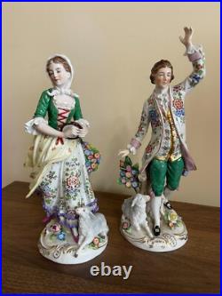 Vintage Antique German Kister Scheibe Alsbach porcelain Figurine A COUPLE
