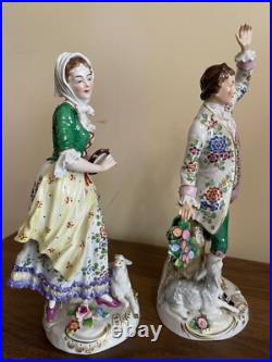 Vintage Antique German Kister Scheibe Alsbach porcelain Figurine A COUPLE