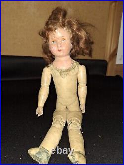 Vintage Antique German Leather Bodied Doll Creepy
