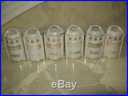 Vintage Antique German Lusterware With Gold 14 Piece Canister Set Germany