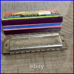 Vintage / Antique German M. Hohner AUTO VALVE HARP Key of C in BOX No 105