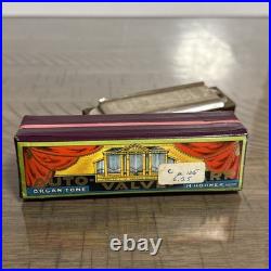 Vintage / Antique German M. Hohner AUTO VALVE HARP Key of C in BOX No 105