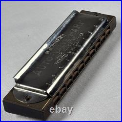 Vintage / Antique German M. Hohner AUTO VALVE HARP Key of C in BOX No 105