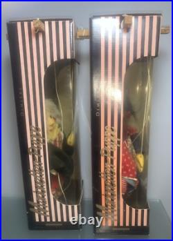 Vintage Antique German Marionettes Pair Wooden Puppets Strings clown Mint Boxed Vintage Antique German Marionettes Pair Wooden Puppets Strings clown Mint Boxed