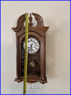 Vintage Antique German Mauthe Wind Up Wood Wall Clock Vintage Antique German Mauthe Wind Up Wood Wall Clock