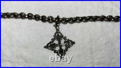 Vintage Antique German Or Masonic Bracelet Crossed Arrows Charm Ornate Closure