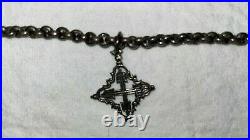 Vintage Antique German Or Masonic Bracelet Crossed Arrows Charm Ornate Closure