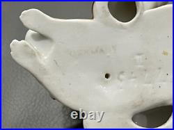 Vintage Antique German Porcelain Bulldog Mother & Puppies Figurine