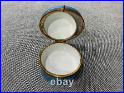 Vintage Antique German Porcelain Dresser Box with Man & Woman Courting Decoration