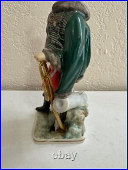 Vintage Antique German Porcelain Military Figurine French Hussar Officer 1812