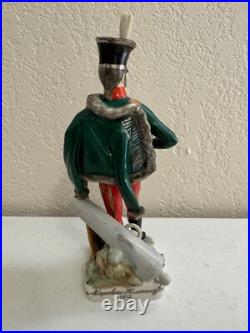 Vintage Antique German Porcelain Military Figurine French Hussar Officer 1812