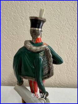 Vintage Antique German Porcelain Military Figurine French Hussar Officer 1812