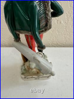 Vintage Antique German Porcelain Military Figurine French Hussar Officer 1812